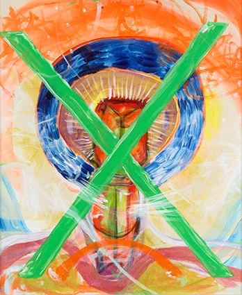 Jutta Koether: Hommage to the great pseudo abstract Irrationalist (series: hysterics)
