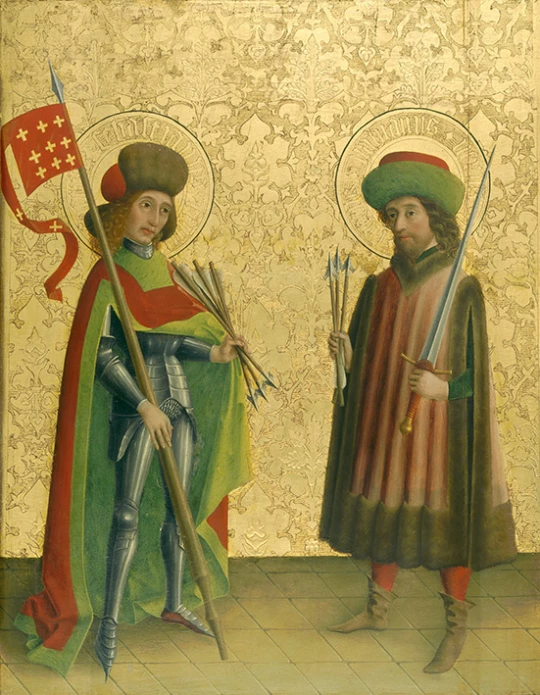 Meister der  Darmstädter Passion: Die Heiligen Sebastian und Fabian